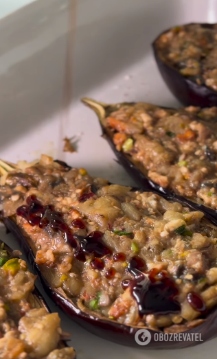 Caramelized eggplant with eel: how to cook a delicious restaurant dish at home