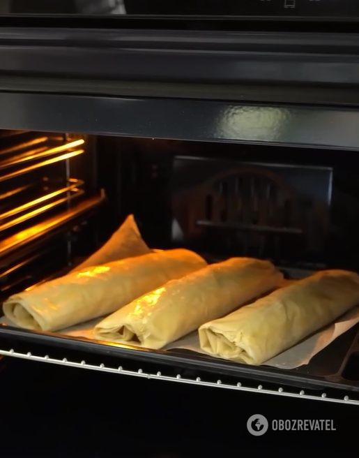 Lazy strudel for tea without rolling out the dough: what to make