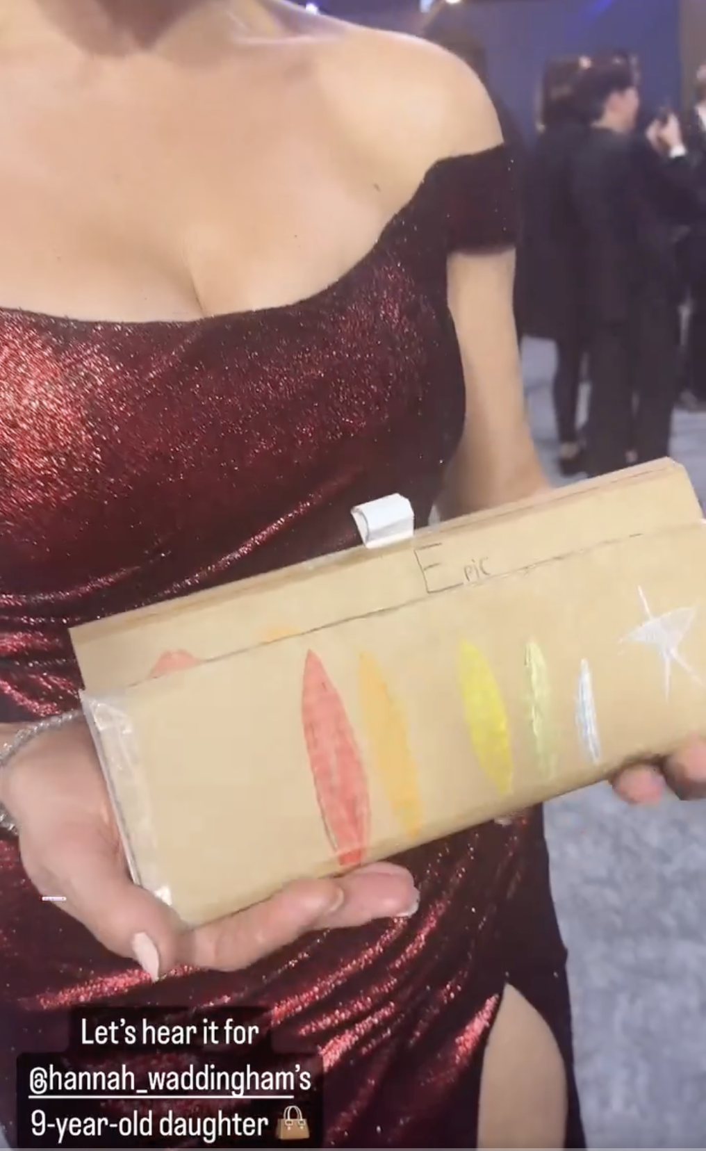 The host of the Ukrainian Eurovision Song Contest in the UK came to the prestigious event with a bag made by her 9-year-old daughter