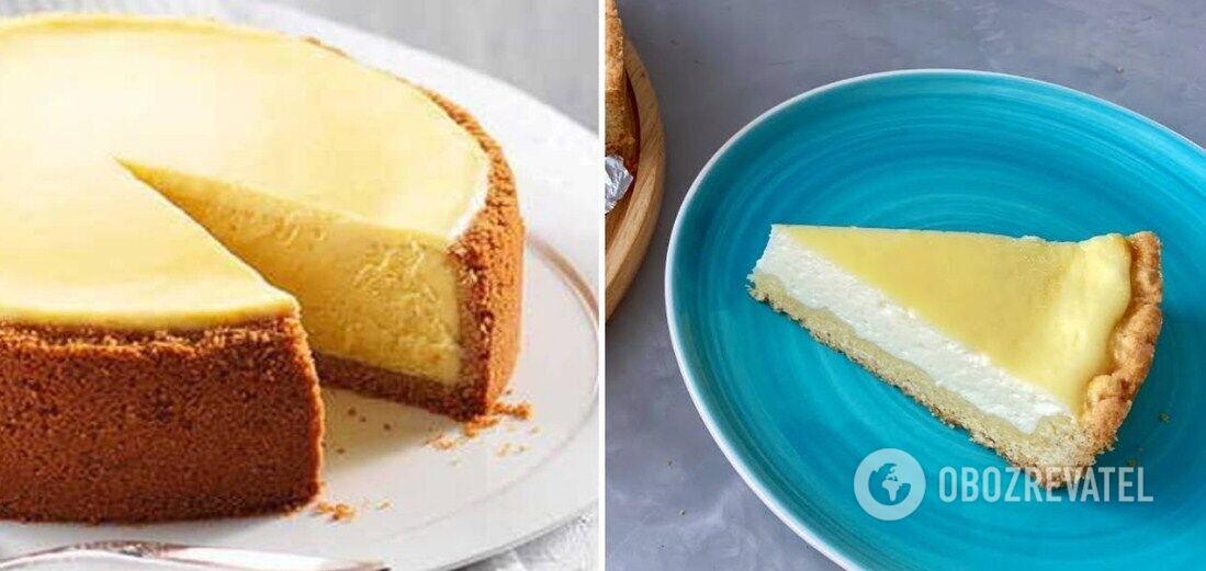Delicate creamy cheesecake