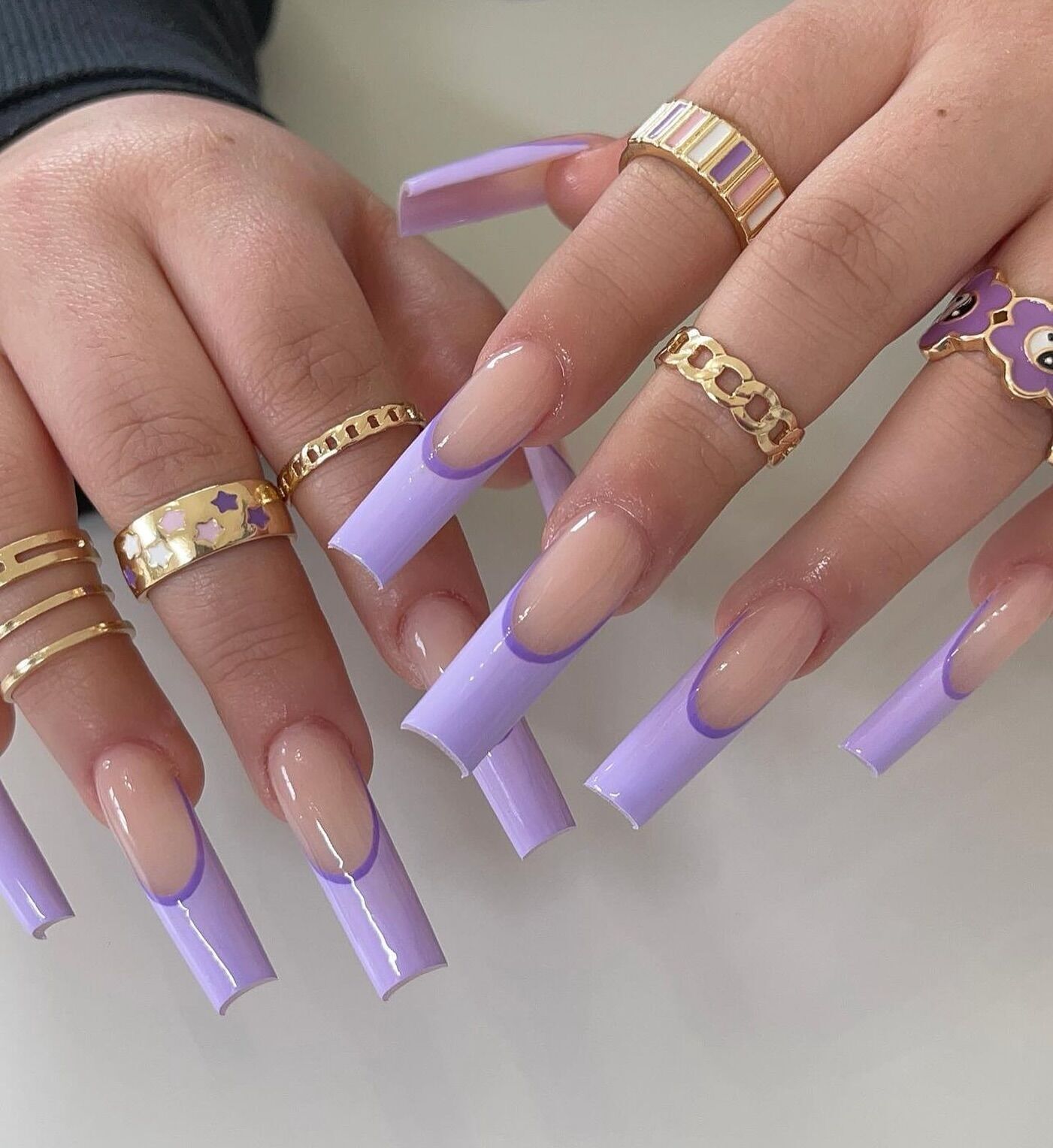 All shades of purple. 10+ trendy manicure options for this spring