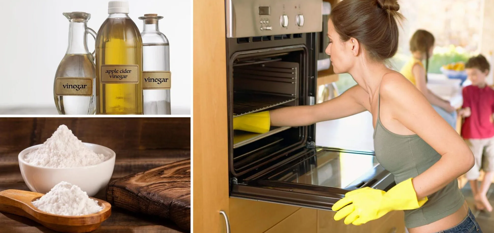 How to clean the oven with baking soda and vinegar