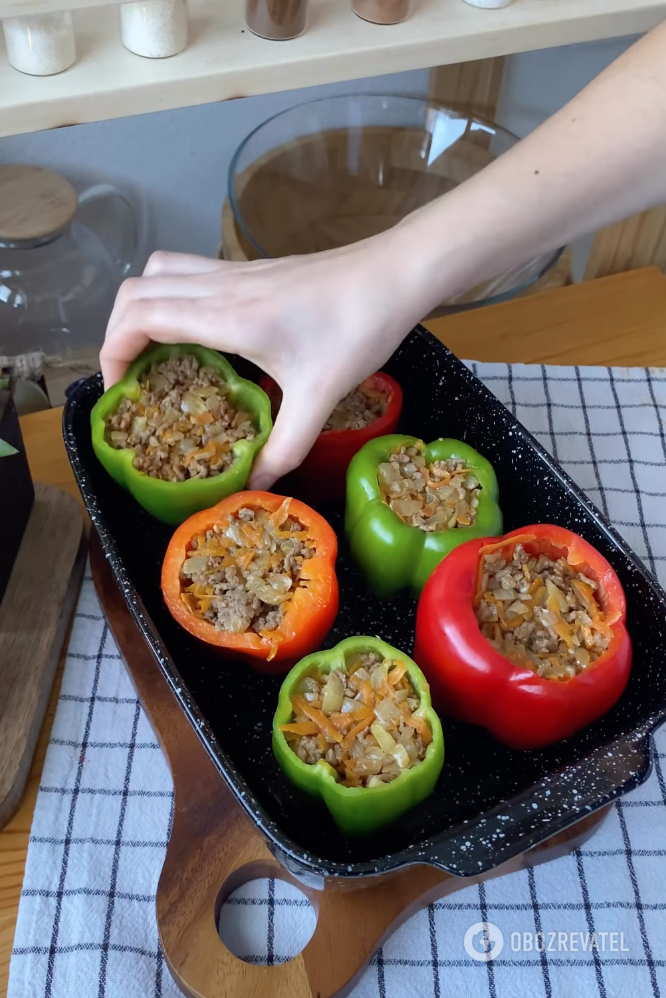 Peppers with minced meat