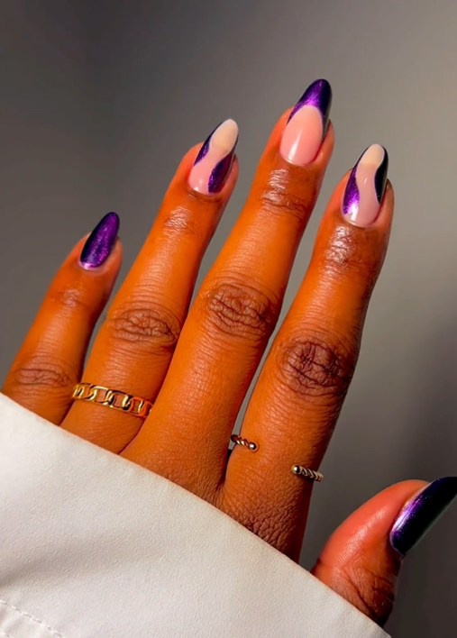 All shades of purple. 10+ trendy manicure options for this spring