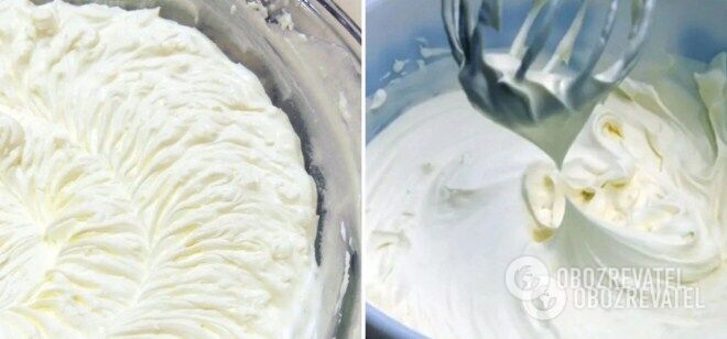 Preparing cream for dessert