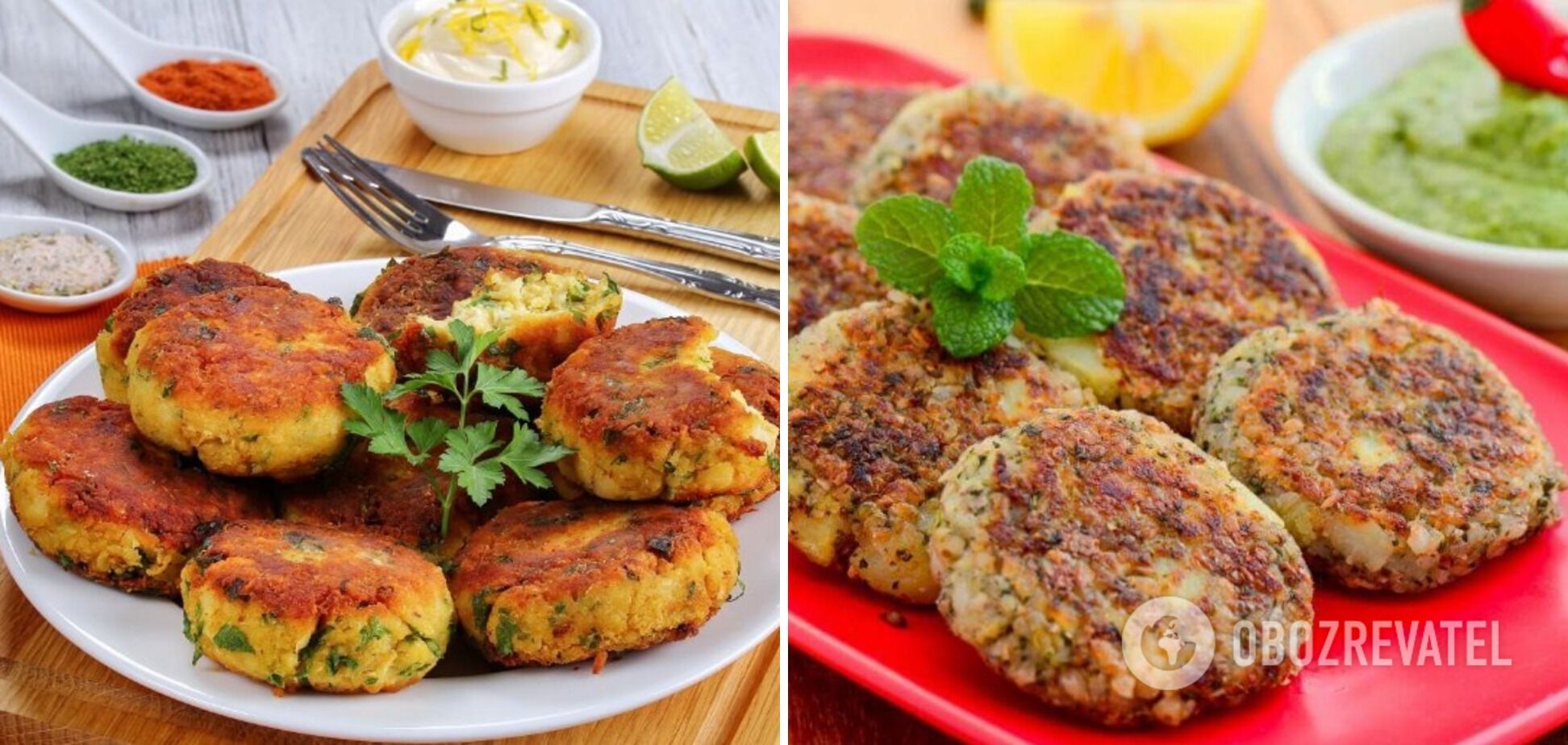 Potato and fish cutlets