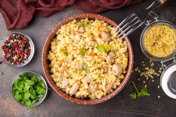 How to cook delicious bulgur with vegetables and fillets