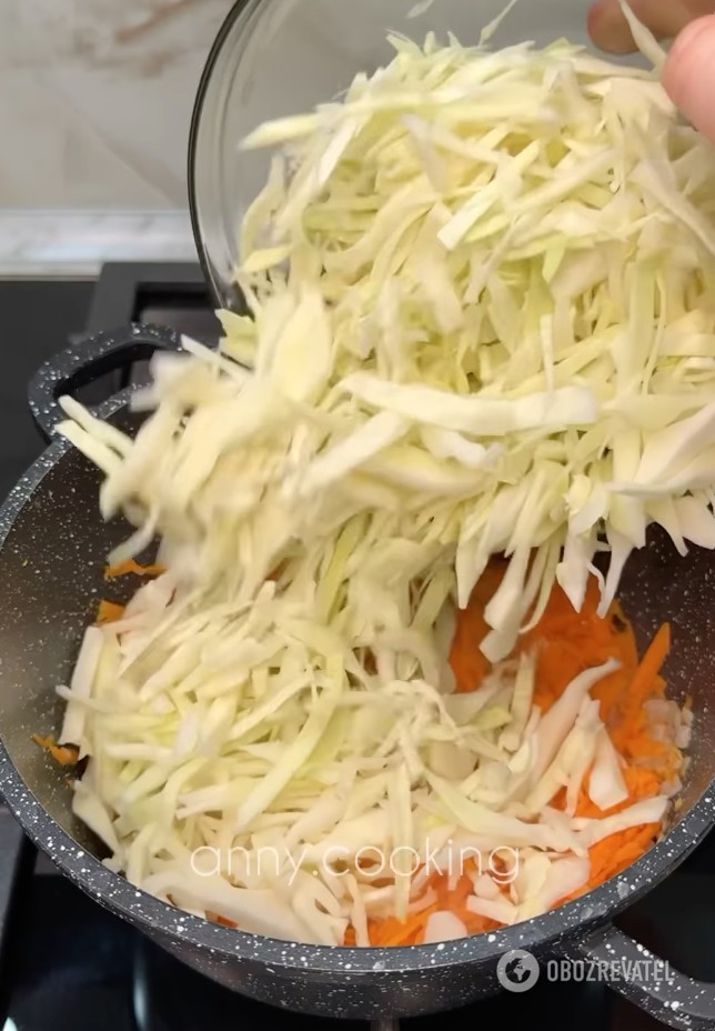 Cooking cabbage