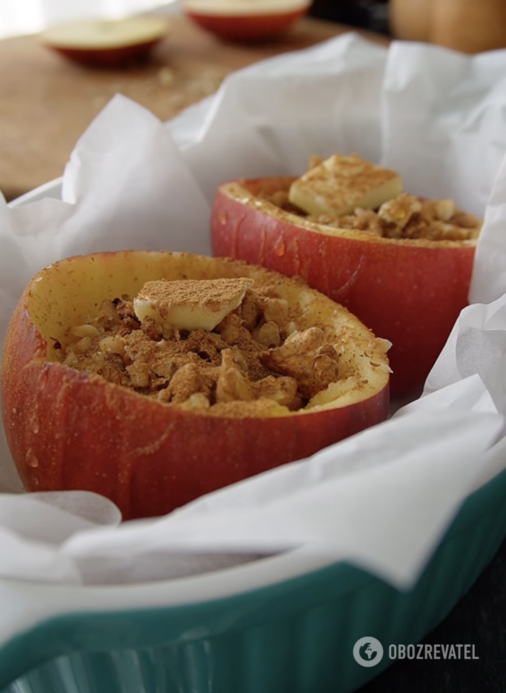 What to cook baked apples with