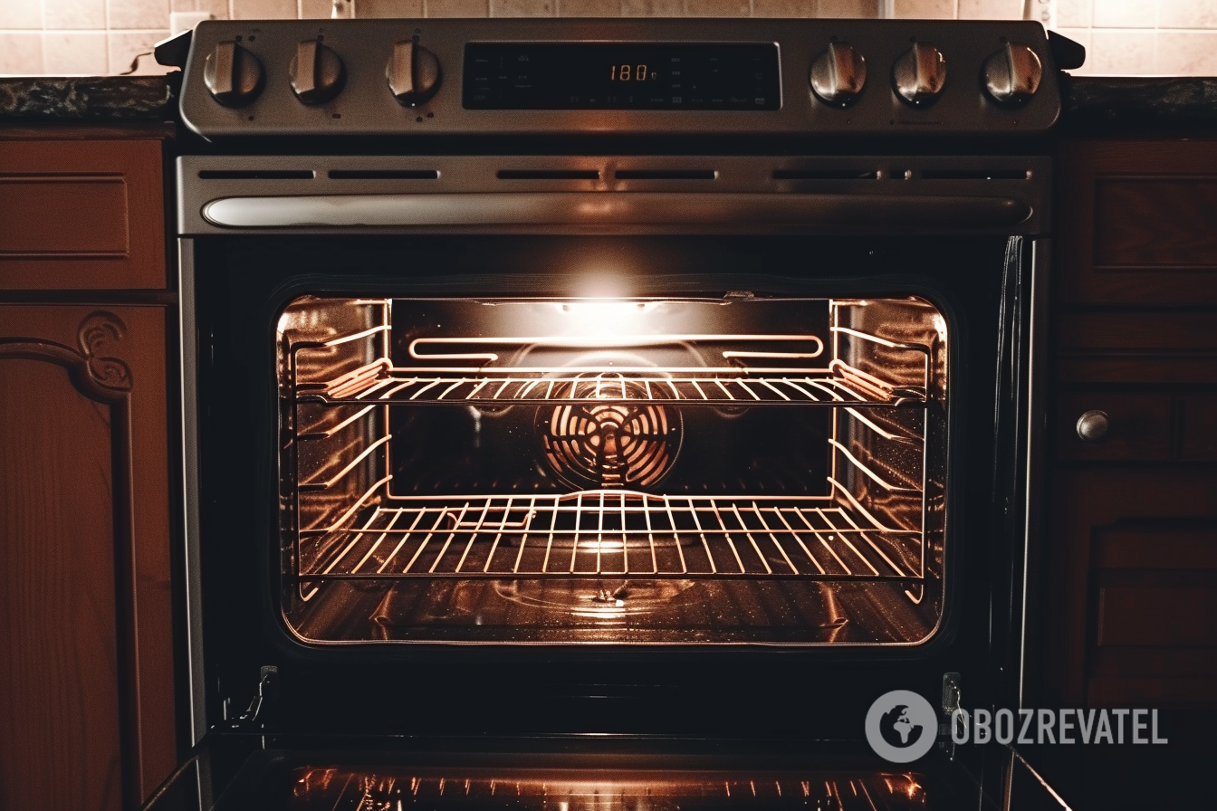 Natural ingredients help clean the oven