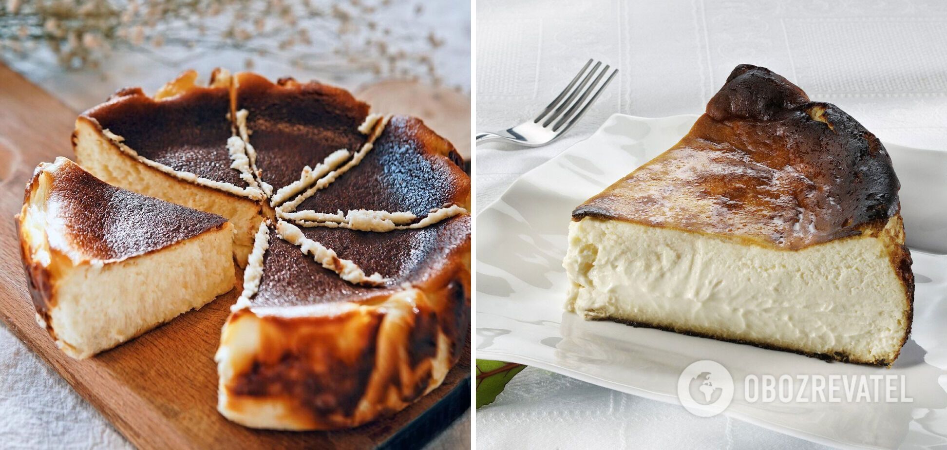 Delicious Basque cheesecake