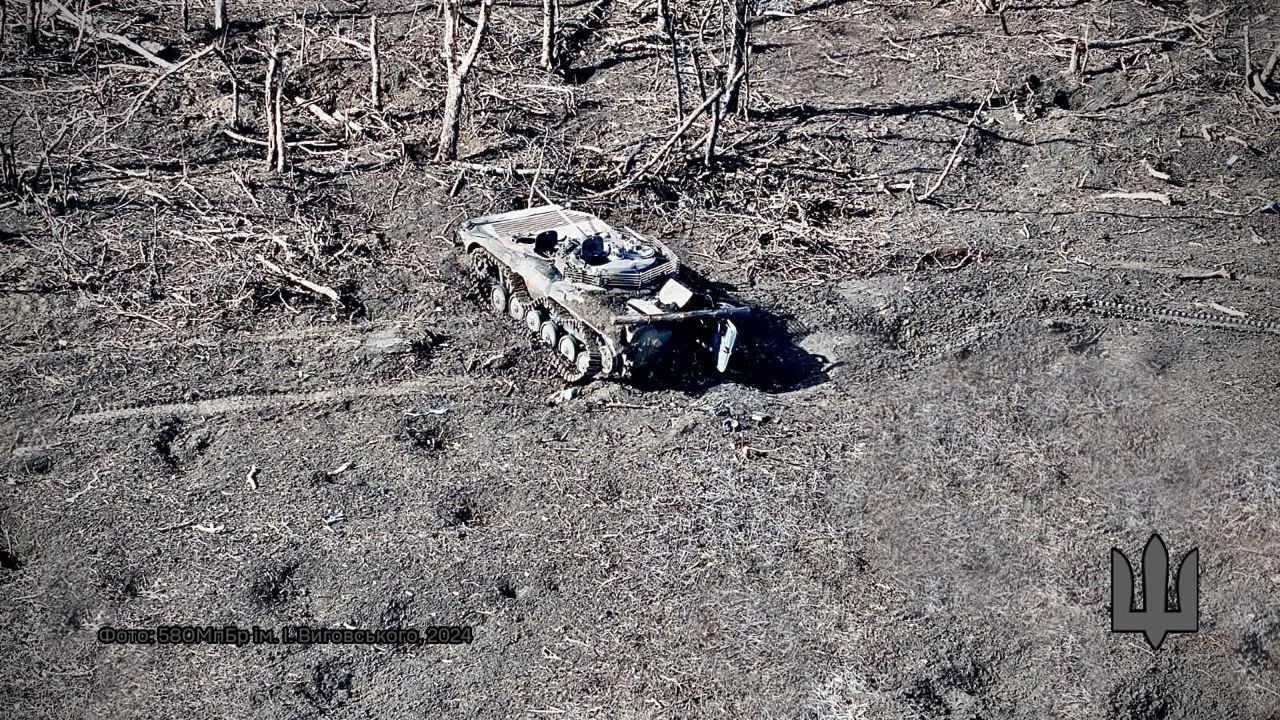 Zniszczony czołg okupantów
