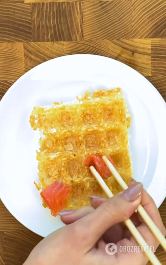 What to cook with yesterday's rice: a delicious breakfast with unusual waffles