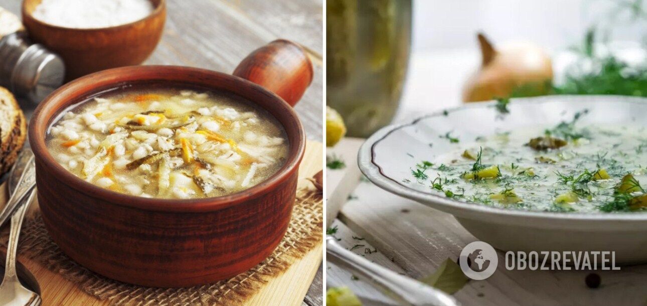 Soup with pearl barley