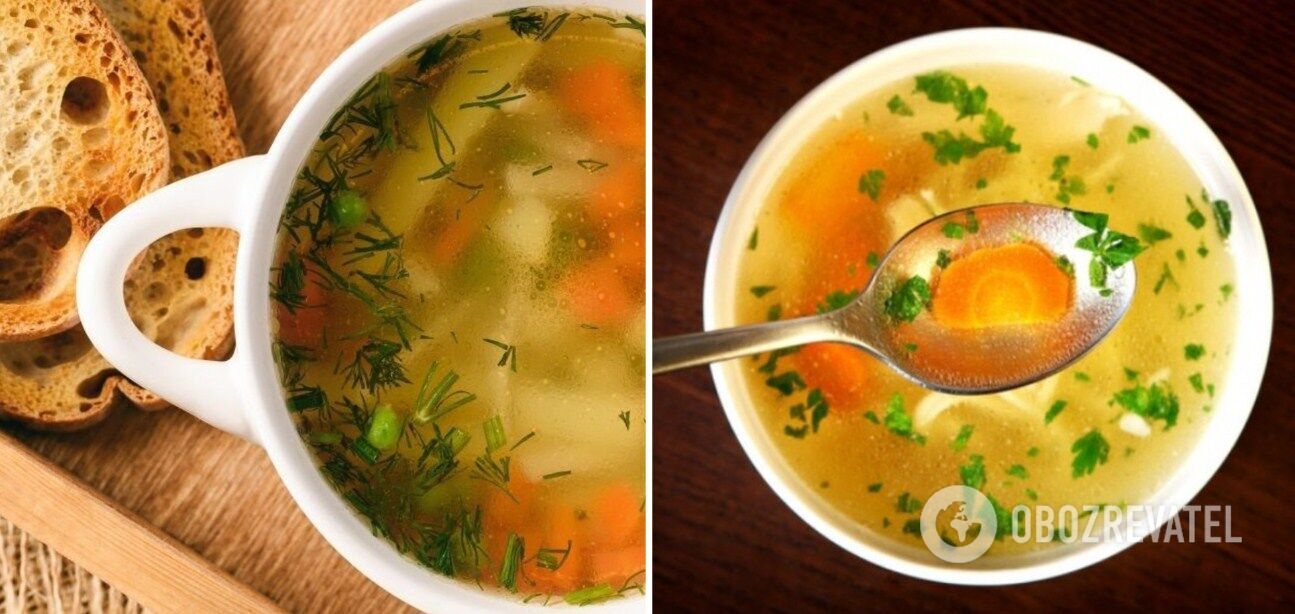 Easy and quick soup without roast
