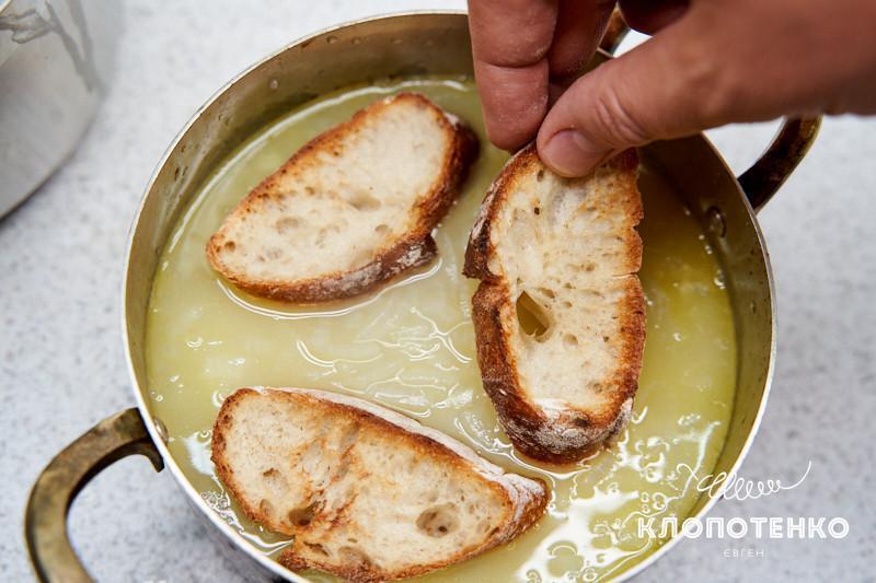 Preparing the soup