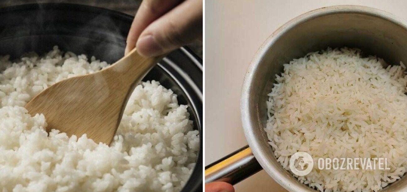 How to cook crumbly rice in a saucepan