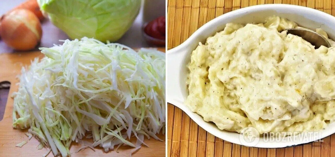 Stewed cabbage with vegetables