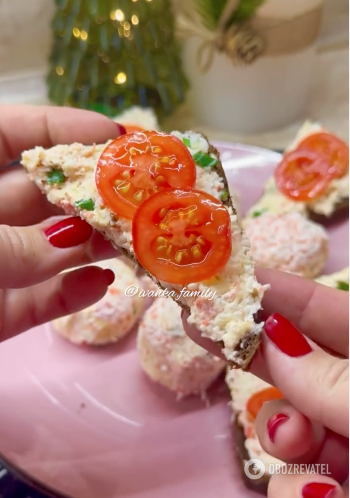 A delicious spread made from crab sticks