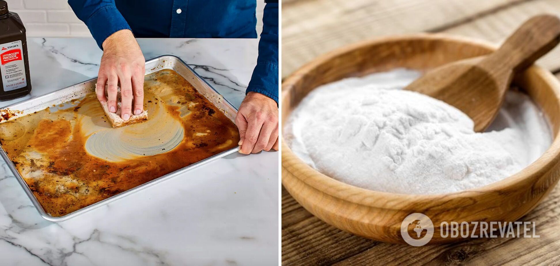 How to clean a frying pan and baking sheet at home