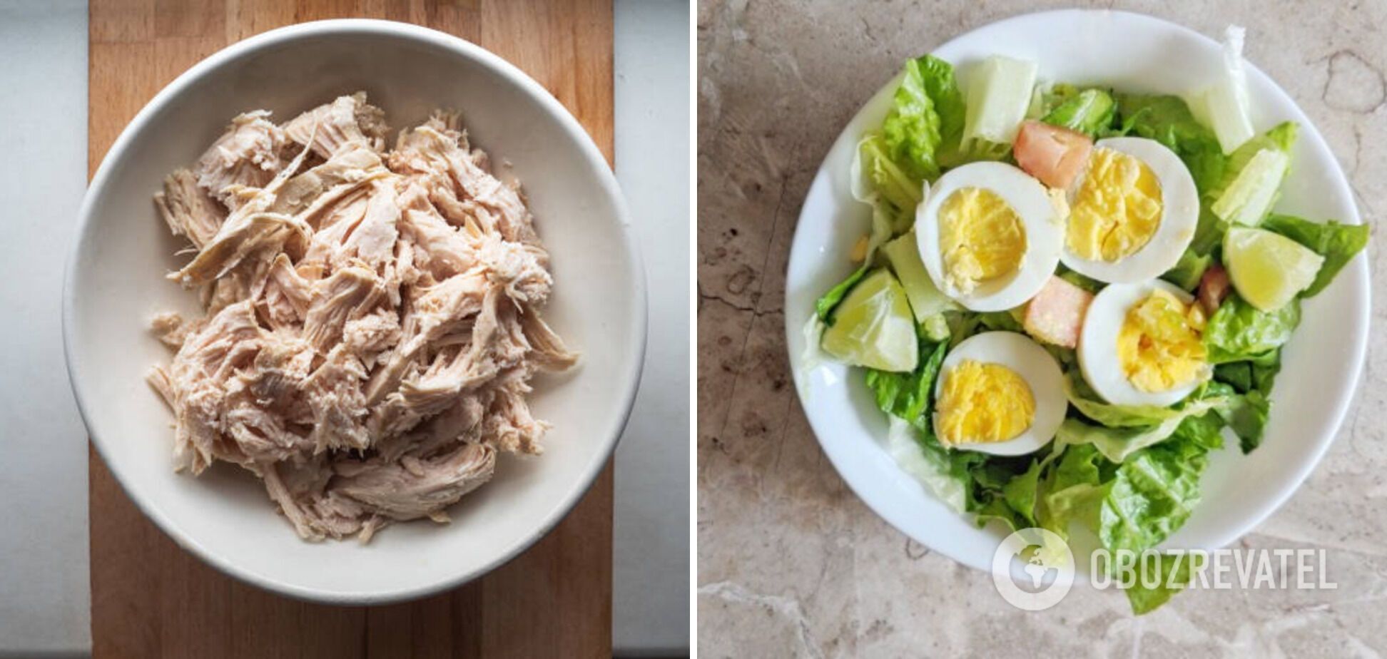 Salad with chicken and eggs