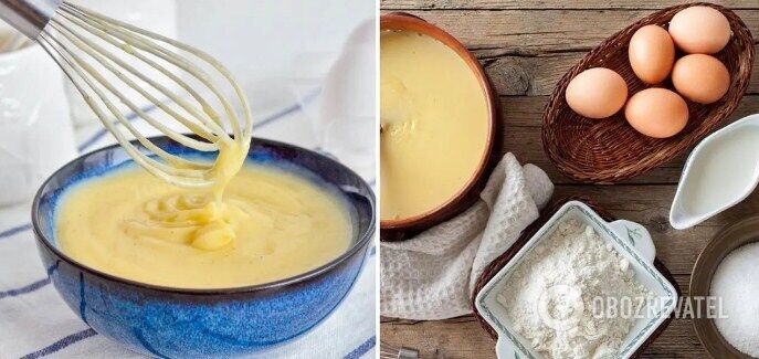 Custard for a homemade cake