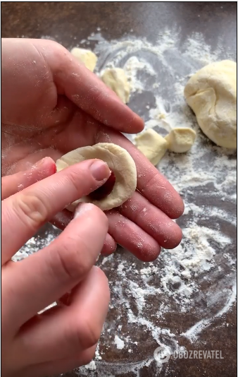 Dumplings with chocolate filling