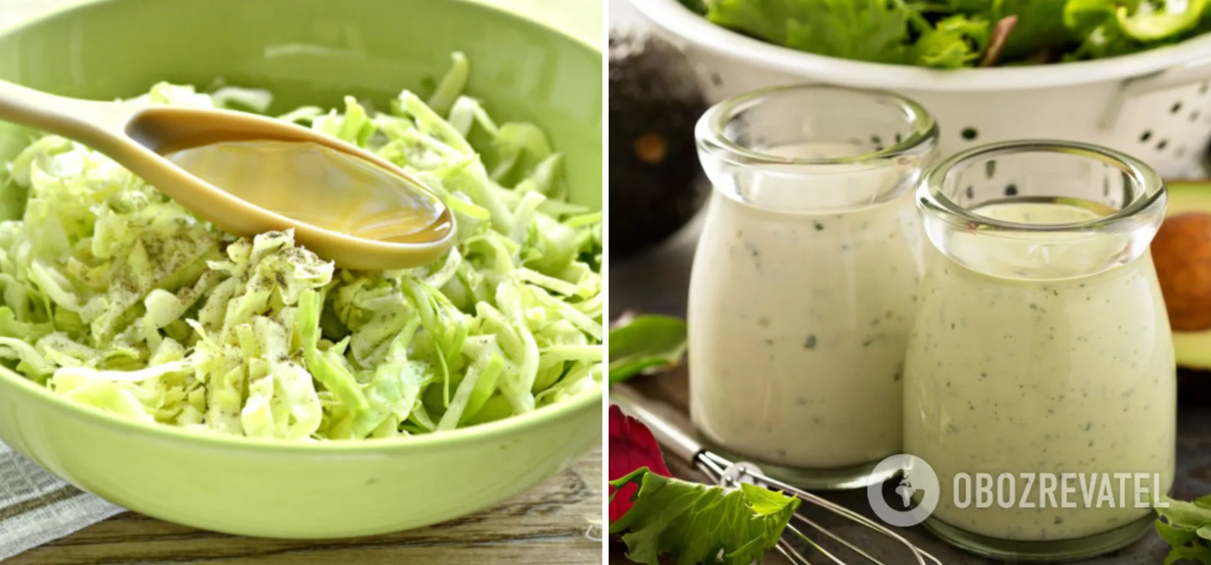 Cabbage salad without mayonnaise