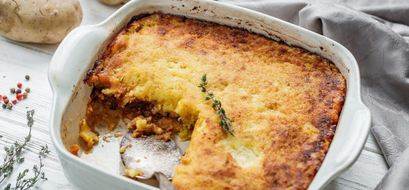 Casserole with potatoes and minced meat