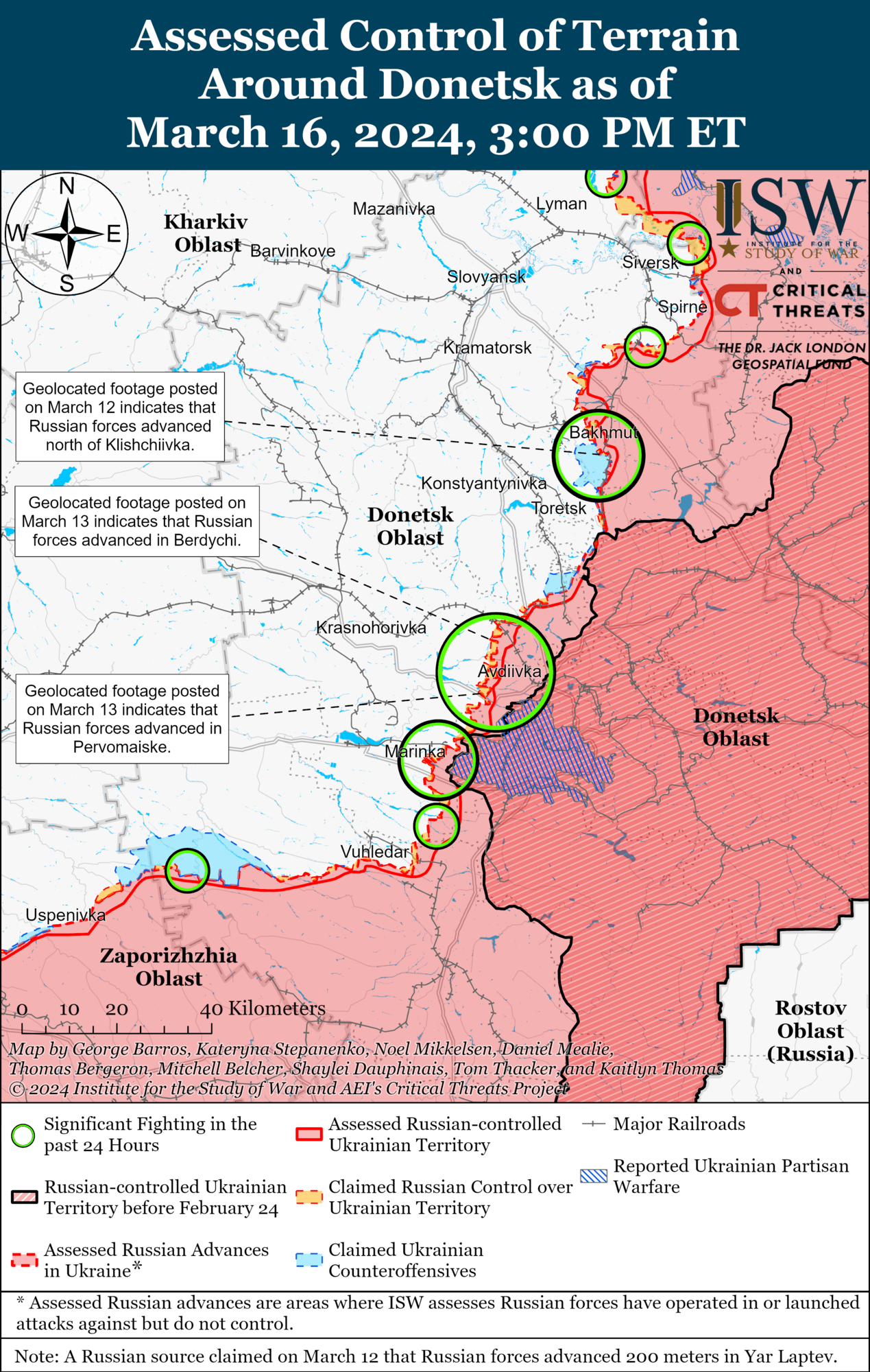 Rosyjskie wojska zastępują ''mięsne szturmy'' piechoty atakami pojazdów opancerzonych i posuwają się poza Awdijiwkę - ISW
