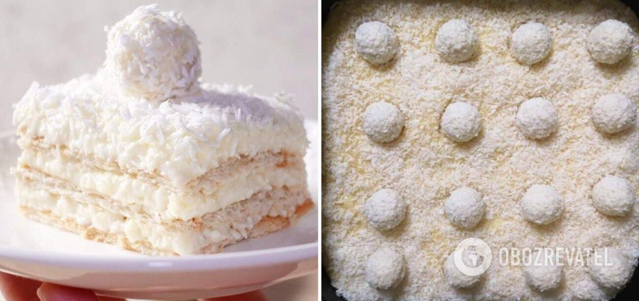 Homemade cake without baking