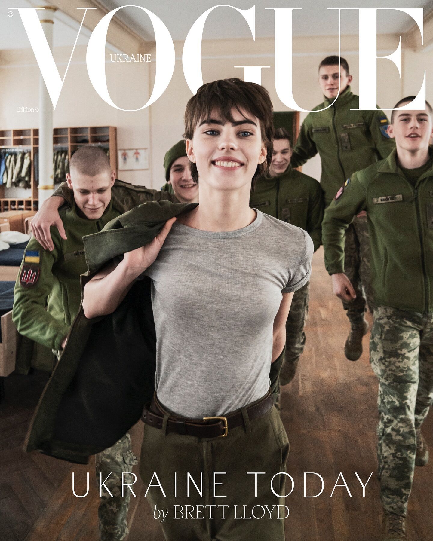 Warrior princess ''Xena'' Oksana Rubaniak and model Karyna Maziar graced the covers of Vogue in the walls of a military lyceum