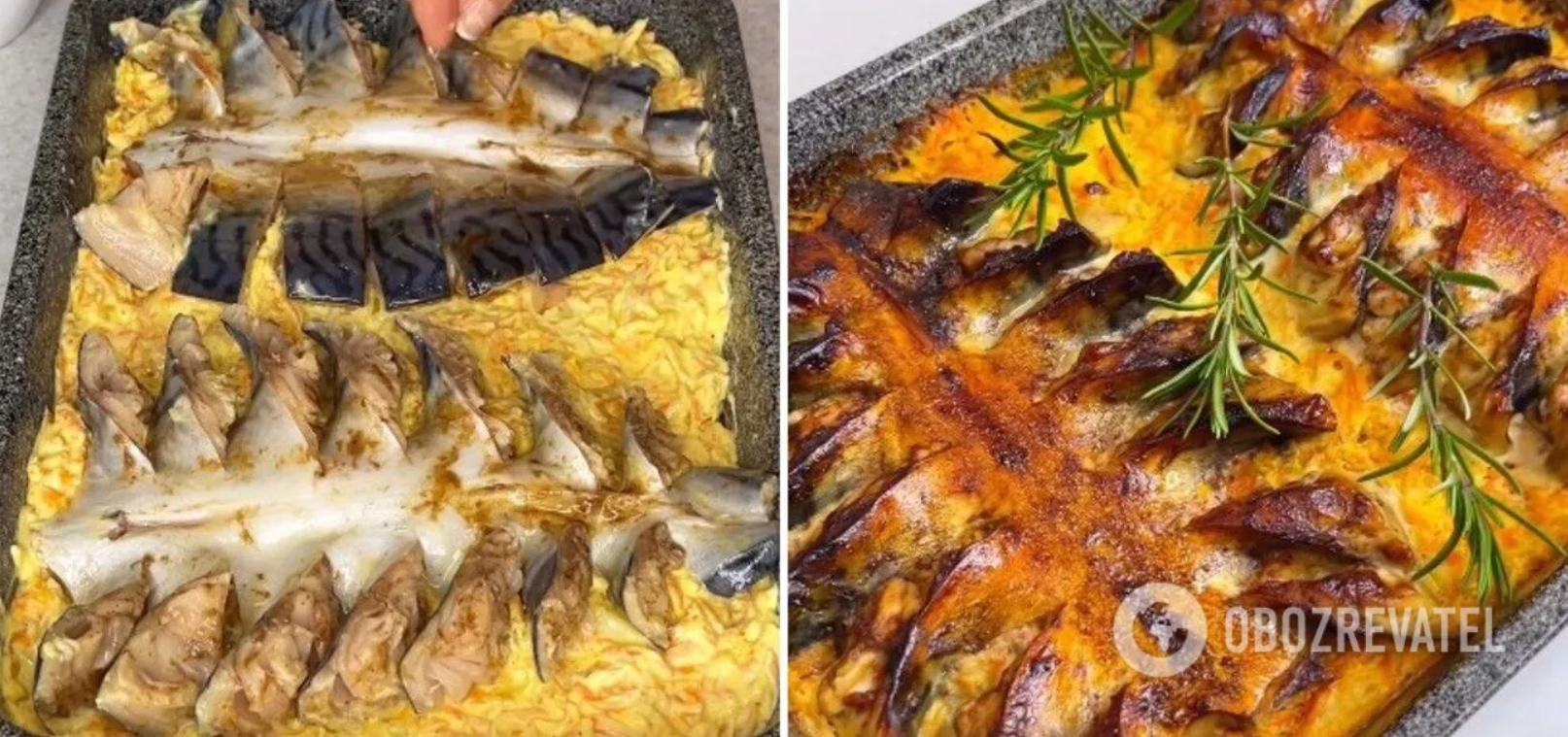 Baked mackerel in the oven