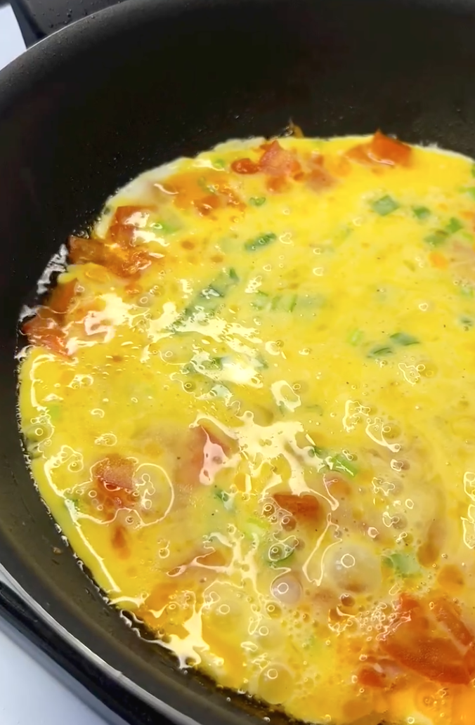 Cooking an omelet
