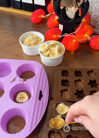 Healthy snack: homemade candies with fruit and peanut butter