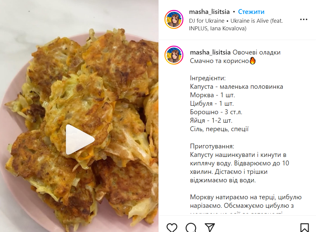 Recipe for cabbage pancakes without meat
