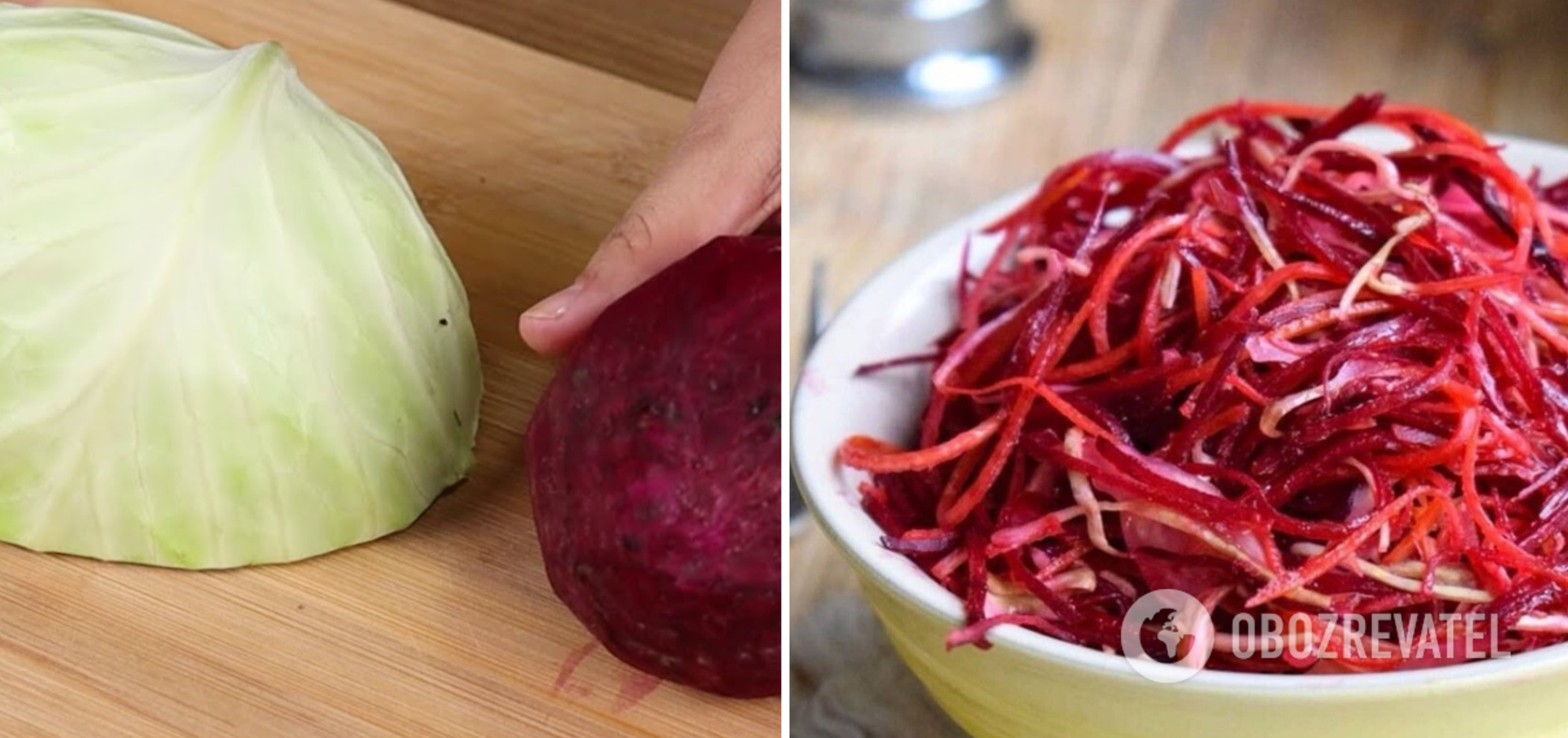 What salad to make from cabbage and beetroot