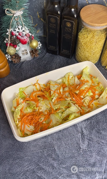 Pickled Chinese cabbage instead of salads: turns out very crunchy and spicy