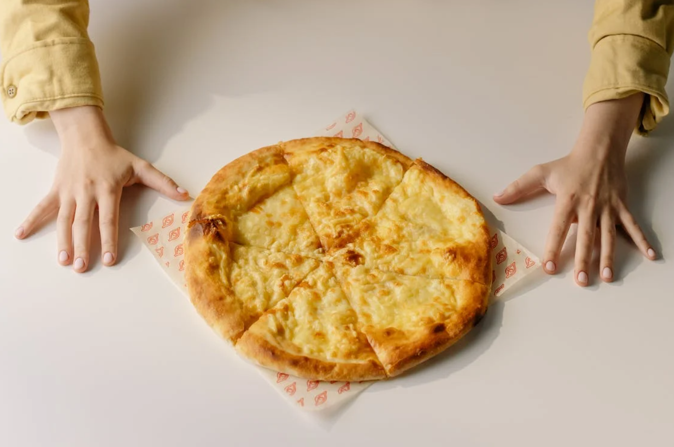 Lazy khachapuri with cheese