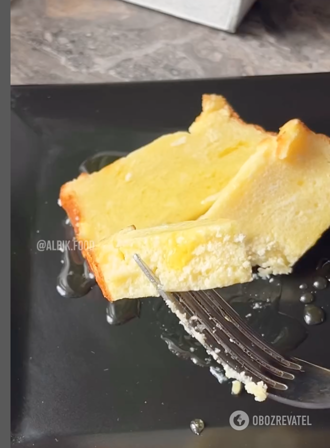 Delicious cottage cheese casserole