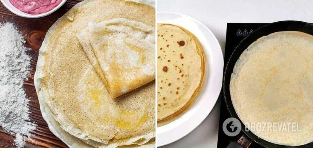 How to fry thin and elastic pancakes