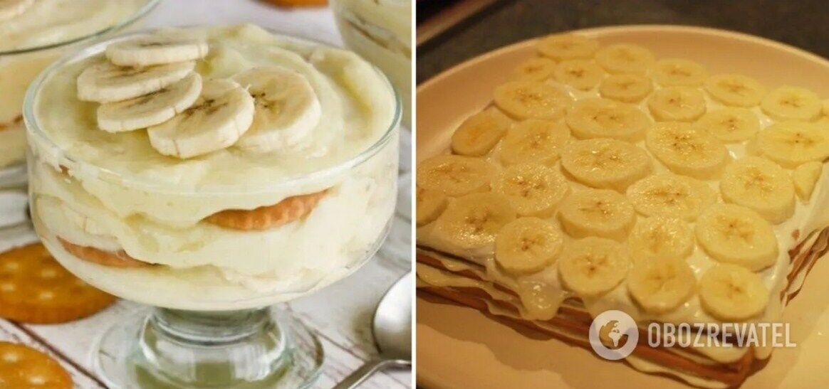 Healthy banana cake without sugar