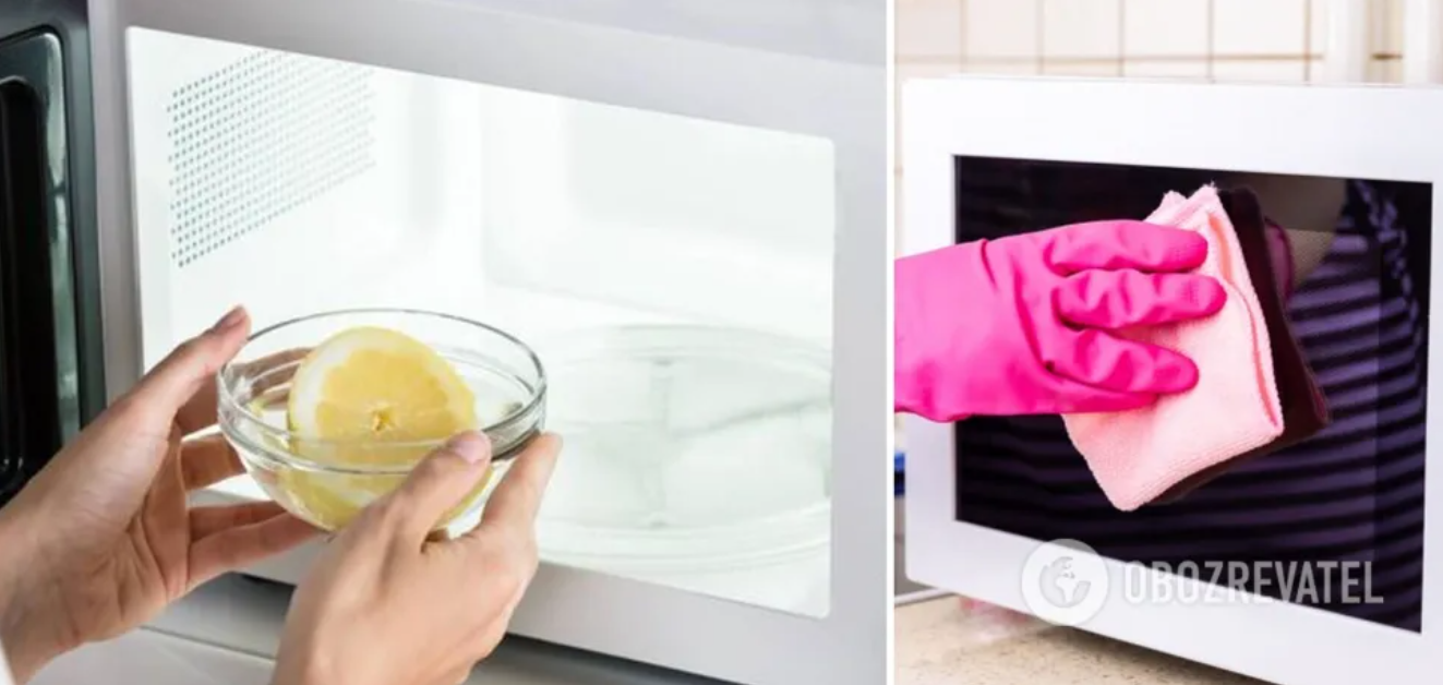 How to clean the microwave with lemon juice