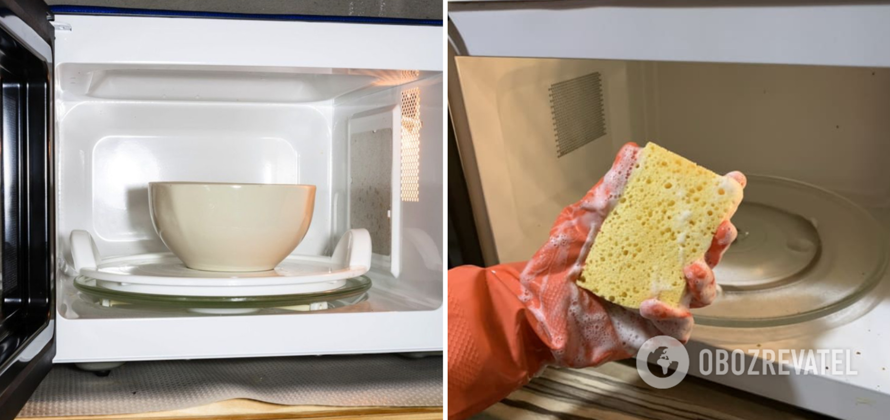 How to clean the microwave with vinegar