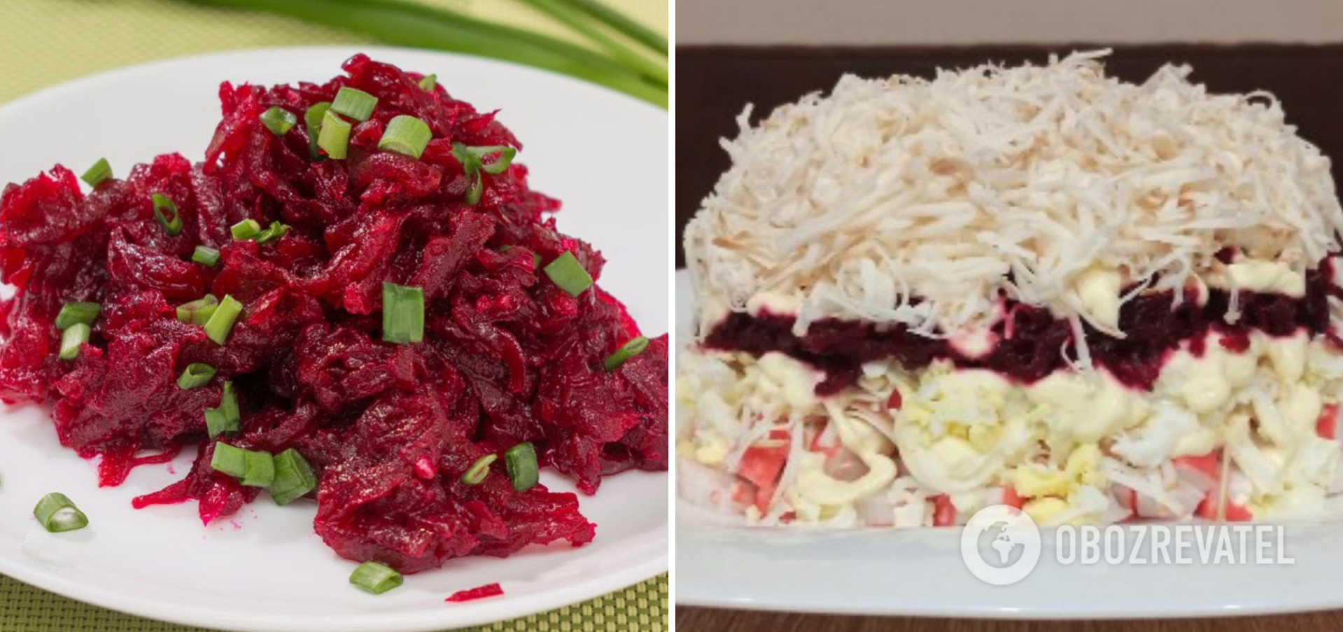 Beetroot and cheese salad