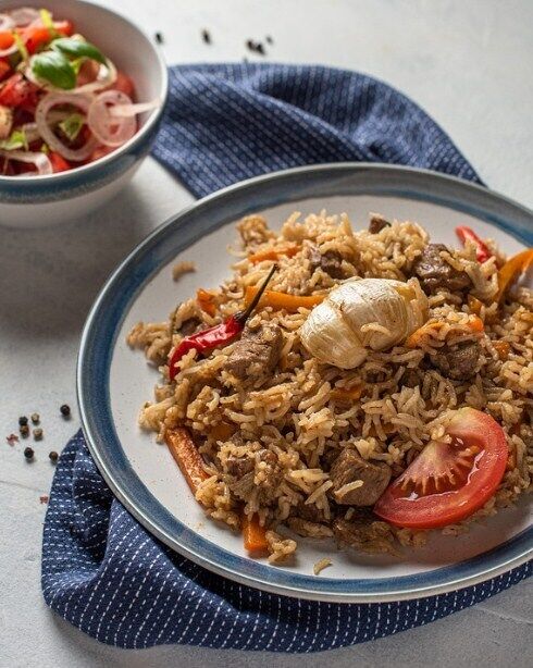Crumbly pilaf that does not need to be cooked
