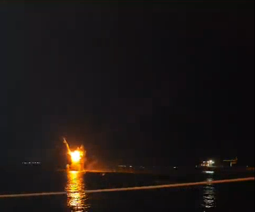 The defeat of Russian Sergei Kotov ship near Crimea caught on camera