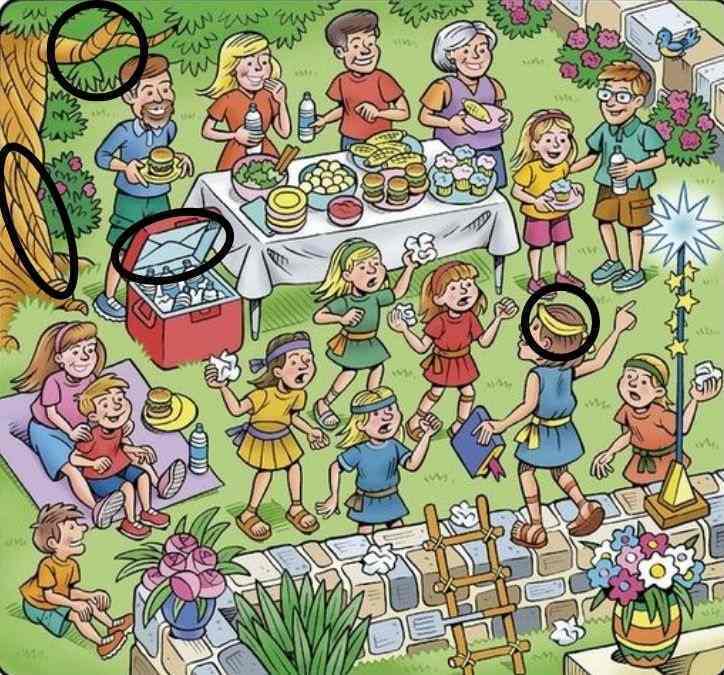 Challenging puzzle: find all the hidden items in the picture