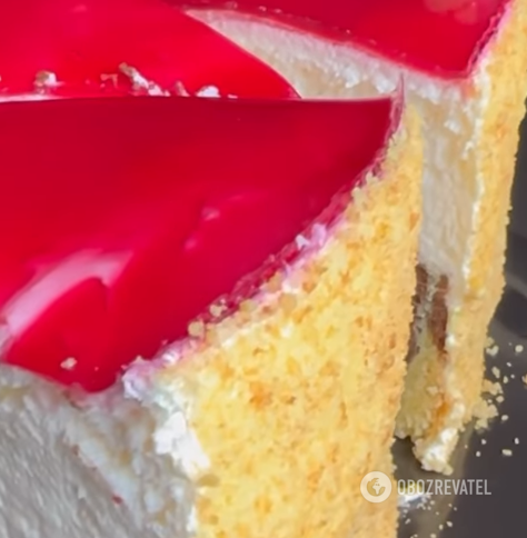 Spectacular Red Hat Cake: frozen cherries will do
