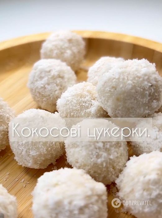 Healthy coconut candies without sugar, flour and chocolate: what to make them from